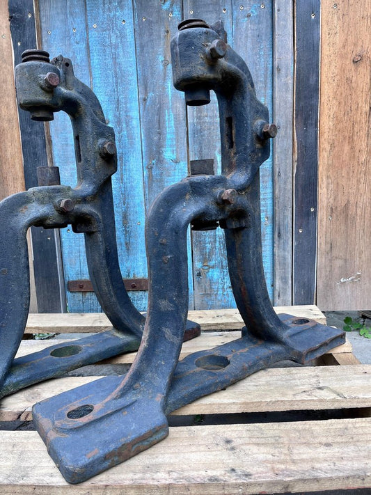 Cast Iron Machine Parts, Set of 2