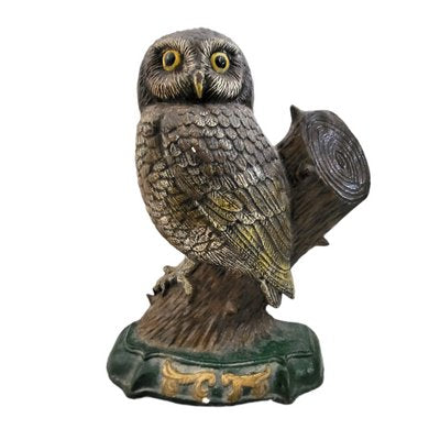 Cast Iron Sculpture of Owl, 20th Century-TCS-1391232