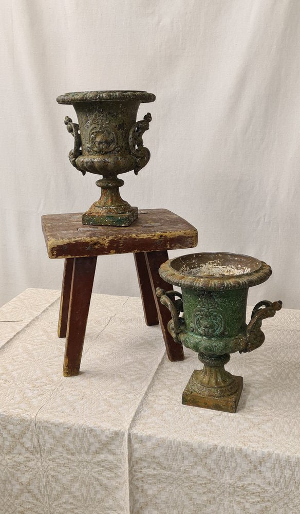 Cast Iron Urns, Early 20th Century, Sweden, Set of 2