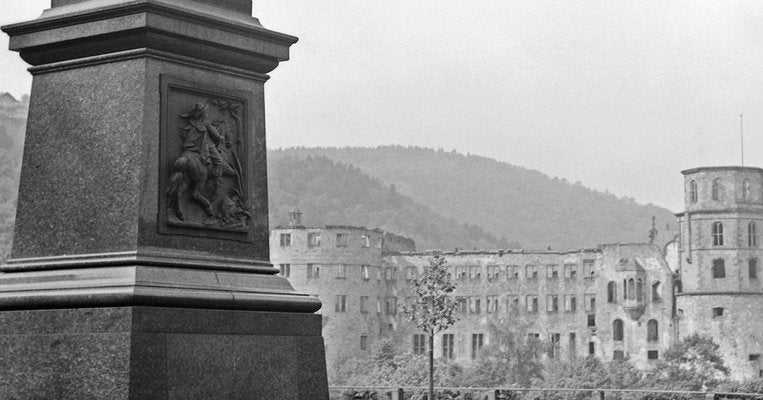 Castle from Scheffelterrasse Terrace, Heidelberg Germany 1938, Printed 2021-DYV-990645