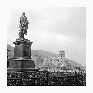 Castle from Scheffelterrasse Terrace, Heidelberg Germany 1938, Printed 2021-DYV-990645