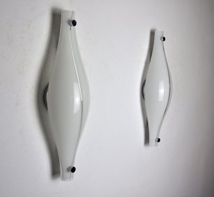 Cat Eye Wall Lights from Mazzega, Italy, 1960s, Set of 2-EJE-1373631