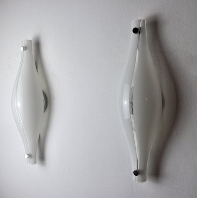 Cat Eye Wall Lights from Mazzega, Italy, 1960s, Set of 2-EJE-1373631