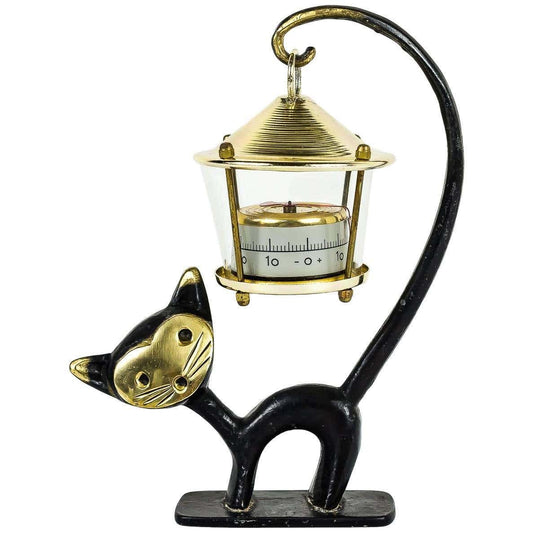 Cat Figurine with Thermometer by Walter Bosse, 1950s