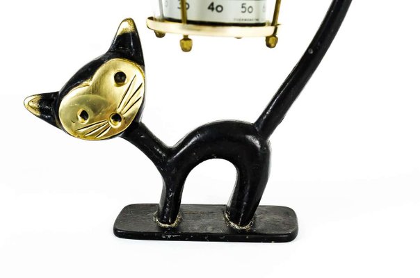 Cat Figurine with Thermometer by Walter Bosse, 1950s-SPD-1160896