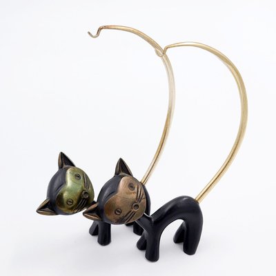 Cat Figurines attribued to Walter Bosse for Hertha Baller Austria, 1950s, Set of 2-NYF-2019146