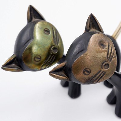 Cat Figurines attribued to Walter Bosse for Hertha Baller Austria, 1950s, Set of 2-NYF-2019146