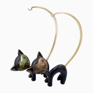 Cat Figurines attribued to Walter Bosse for Hertha Baller Austria, 1950s, Set of 2-NYF-2019146