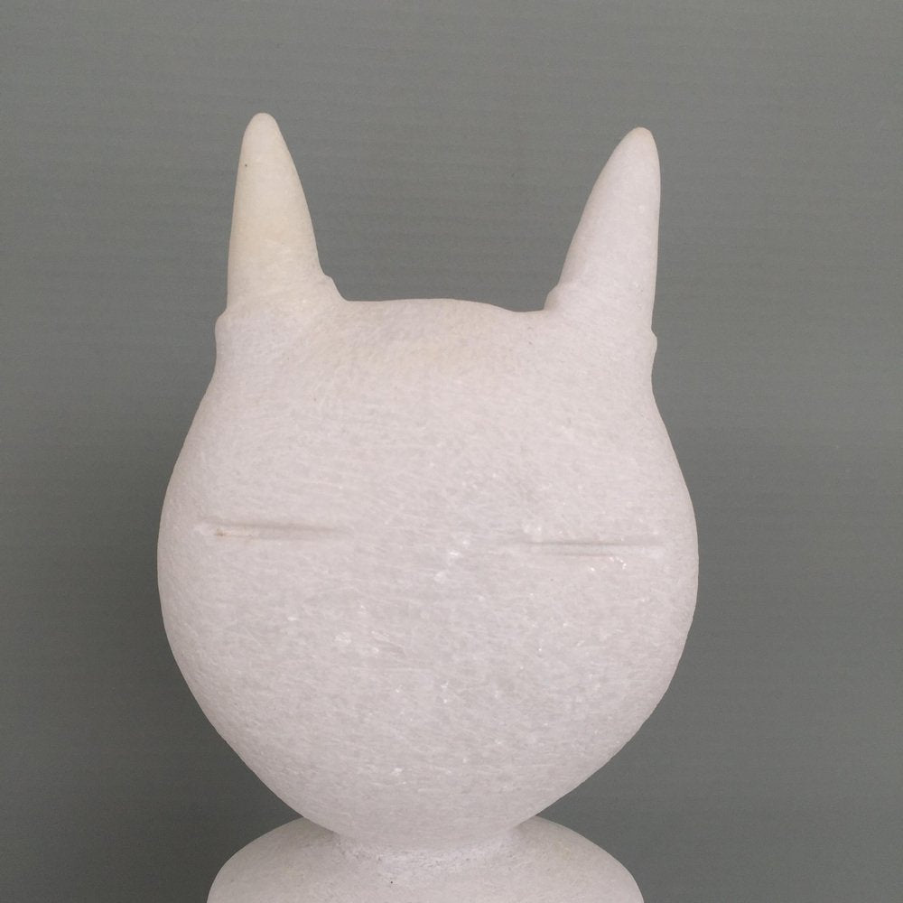 Cat King Naxian Marble Sculpture by Tom Von Kaenel