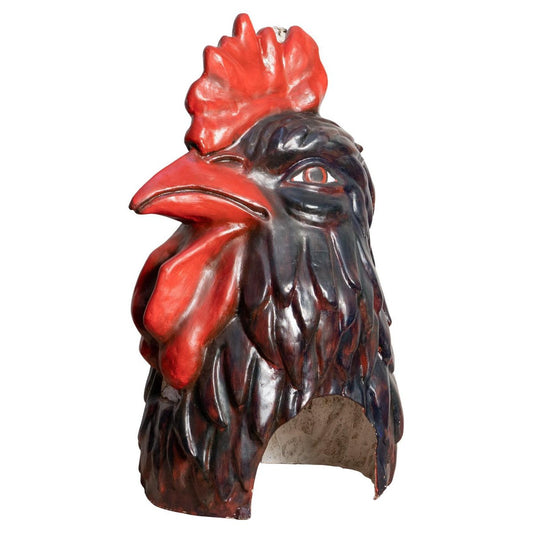 Catalan Folklore Paper Mache Rooster Head, 1980