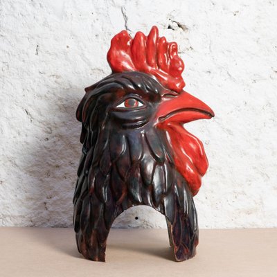 Catalan Folklore Paper Mache Rooster Head, 1980-WM-1166854