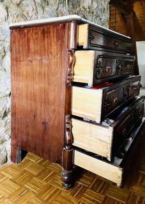 Catalan Mahogany Chest of Drawers, Spain, 19th Century-HDF-1742974