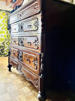 Catalan Mahogany Chest of Drawers, Spain, 19th Century-HDF-1742974