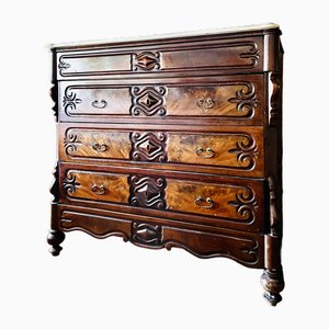 Catalan Mahogany Chest of Drawers, Spain, 19th Century-HDF-1742974