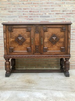 Catalan Spanish Buffet with Mirror Crest, 1800s-NOU-902718