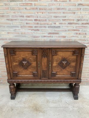 Catalan Spanish Buffet with Mirror Crest, 1800s-NOU-902718