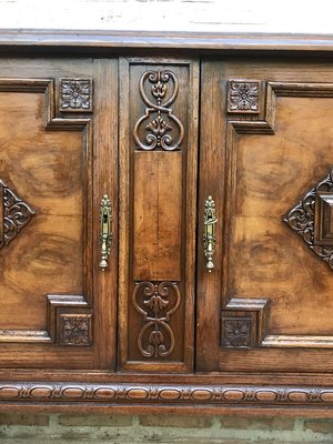 Catalan Spanish Buffet with Mirror Crest, 1800s-NOU-902718