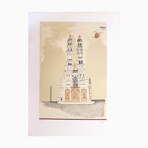 Cathedral of Dignes - Original Lithograph by Ossi Czinner - 1970s 1970s-ZCI-755908