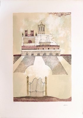 Cathedral of Tarragona - Original Lithograph by Ossi Czinner - 1970s 1970s-ZCI-755903