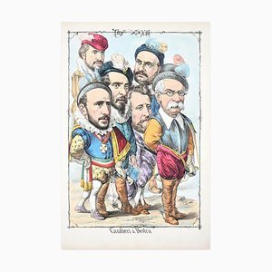 Cavalieri di Destra - Lithograph by A. Maganaro - 1870s 1870s-ZCI-761053