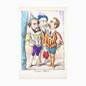 Cavalieri di Destra - Lithograph by A. Maganaro - 1870s 1870s-ZCI-761064