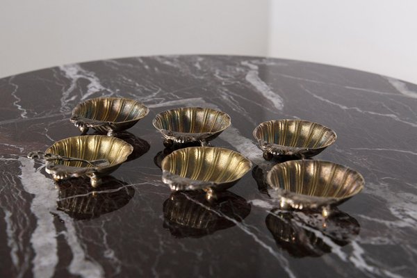 Caviar Holders in Silver-Plating by E. Stefani, 1970, Set of 7-RCE-1795770