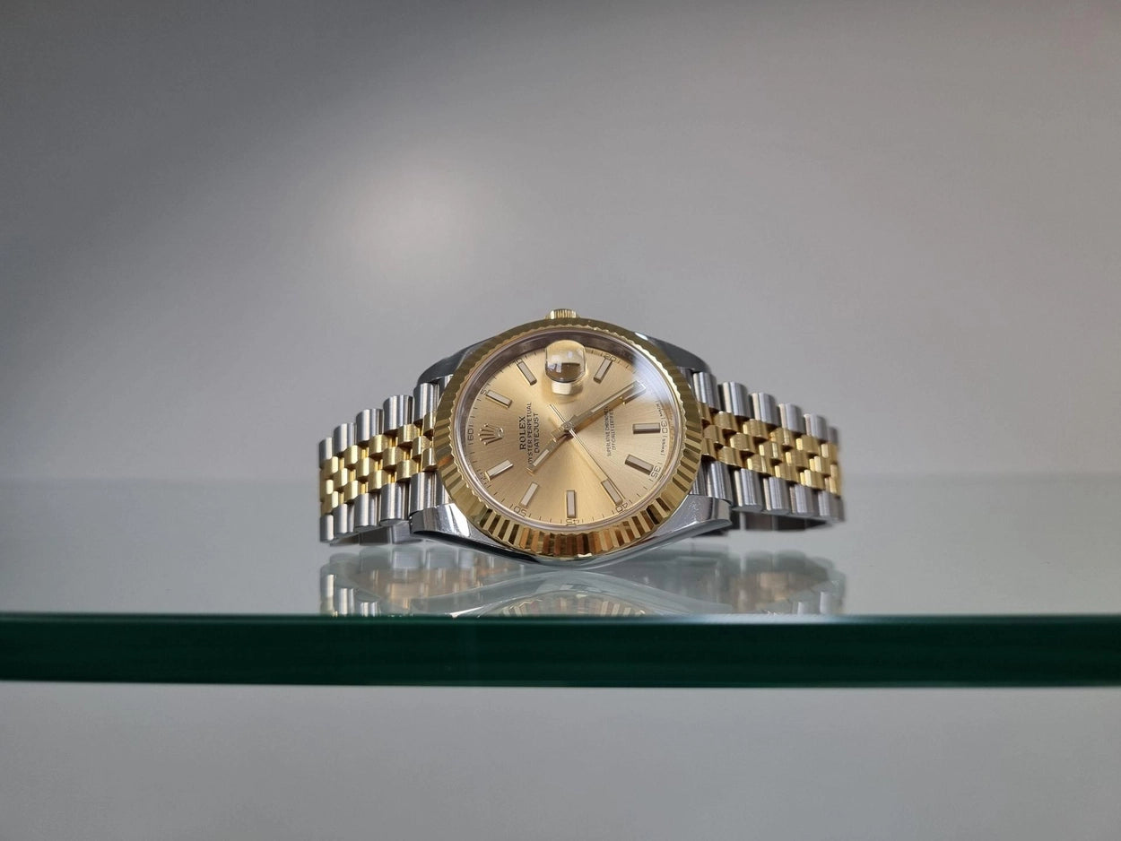 [빈티지/매장즉시발송] Rolex® Datejust 41 (41mm | 샴페인 다이얼 | 바 인덱스 | 옐로우골드 | 플루쥬빌)