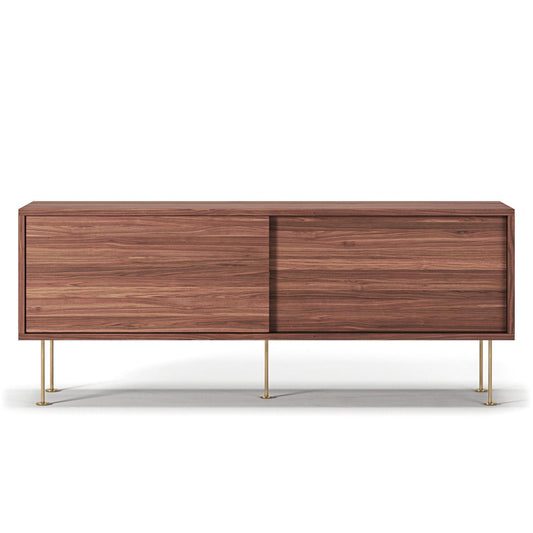 Decotique Vogue TV Bench with Legs 136 Walnut/Brass