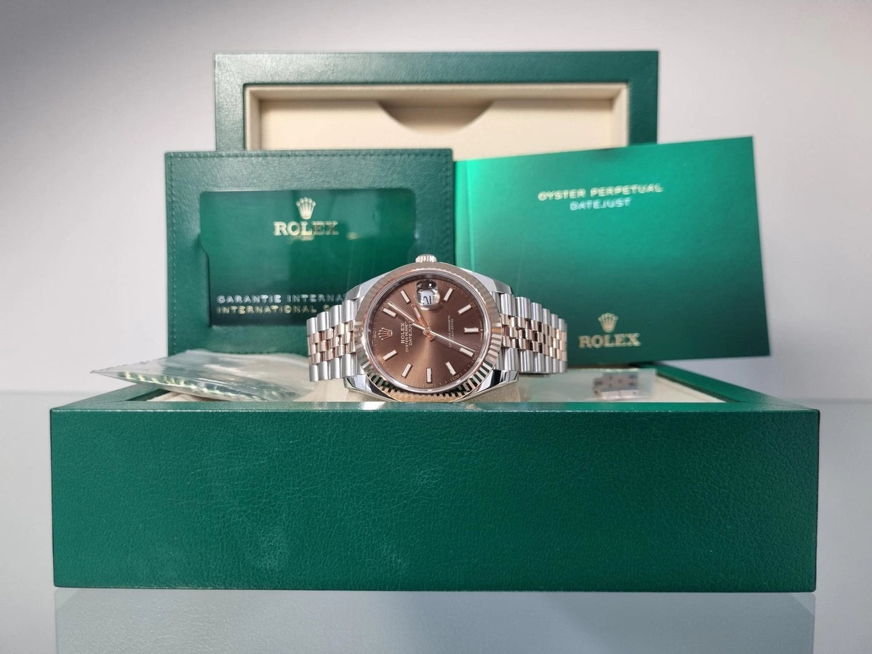 [빈티지/매장즉시발송] Rolex® Datejust 41 (41mm | 초코 바인덱스 | 로즈골드 | 플루쥬빌)
