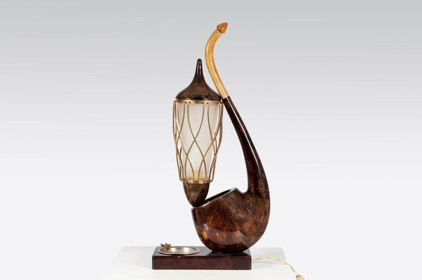 Ceci N'est Pas Une Pipe Table Lamp by Aldo Tura-NJJ-955138