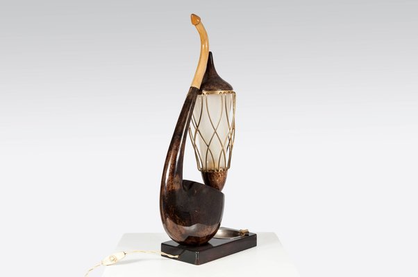 Ceci N'est Pas Une Pipe Table Lamp by Aldo Tura-NJJ-955138