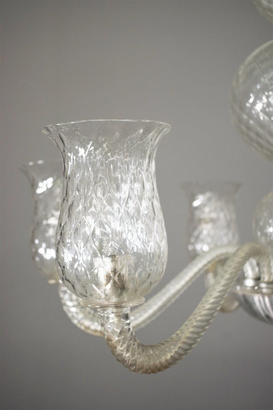 Ceiling Chandelier Venini in Murano Glass, 1950s