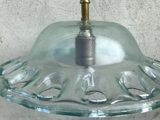 Ceiling Lamp in Blue, Green and White Glass, 1970s-WQQ-1325135