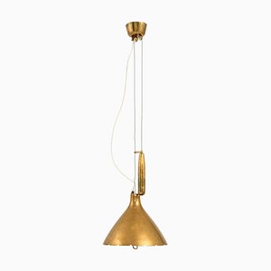 Ceiling Lamp in Brass and Glass attributed to Paavo Tynell, 1950s-SC-1803262