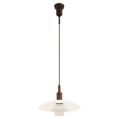 Ceiling Lamp in Brass and Opaline Glass attributed to Poul Henningsen, 1930s-SC-1801502