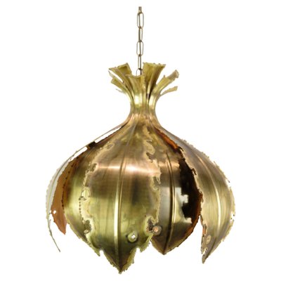 Ceiling Lamp in Brass attributed to Sven Aage Holm Sørensen, 1960s-UY-1813958