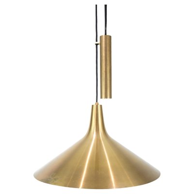 Ceiling Lamp in Brass with Counterweight Pendant attributed to Lyfa, 1960s-UY-1813960