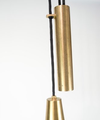 Ceiling Lamp in Brass with Counterweight Pendant attributed to Lyfa, 1960s-UY-1813960