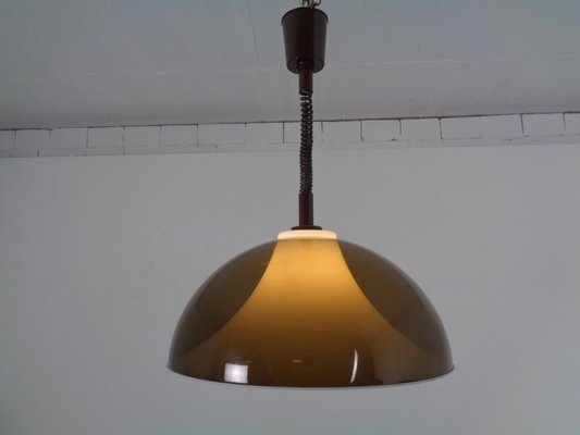 Ceiling Lamp in Brown & White Plastic from Stilux Milano, 1960s-RDW-843486