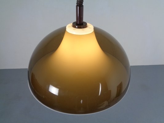 Ceiling Lamp in Brown & White Plastic from Stilux Milano, 1960s-RDW-843486