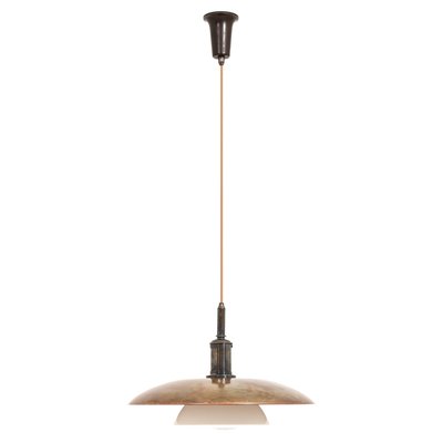 Ceiling Lamp in Copper and Glass attributed to Poul Henningsen, 1930s-SC-2035086