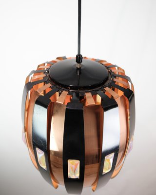 Ceiling Lamp in Copper by Verner Schou for Coronell Elektro, 1970s