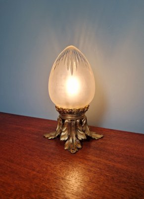 Ceiling Lamp in Gilded Bronze and Crystal, Early 20th Century-FAX-2017426