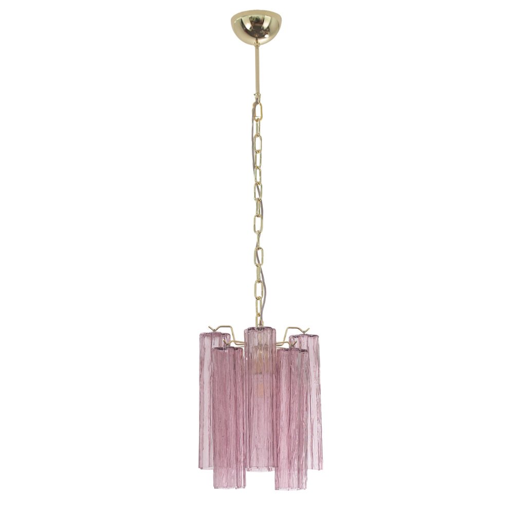 Ceiling Lamp in Glass Trunks Amethyst Color of Murano, 1990s