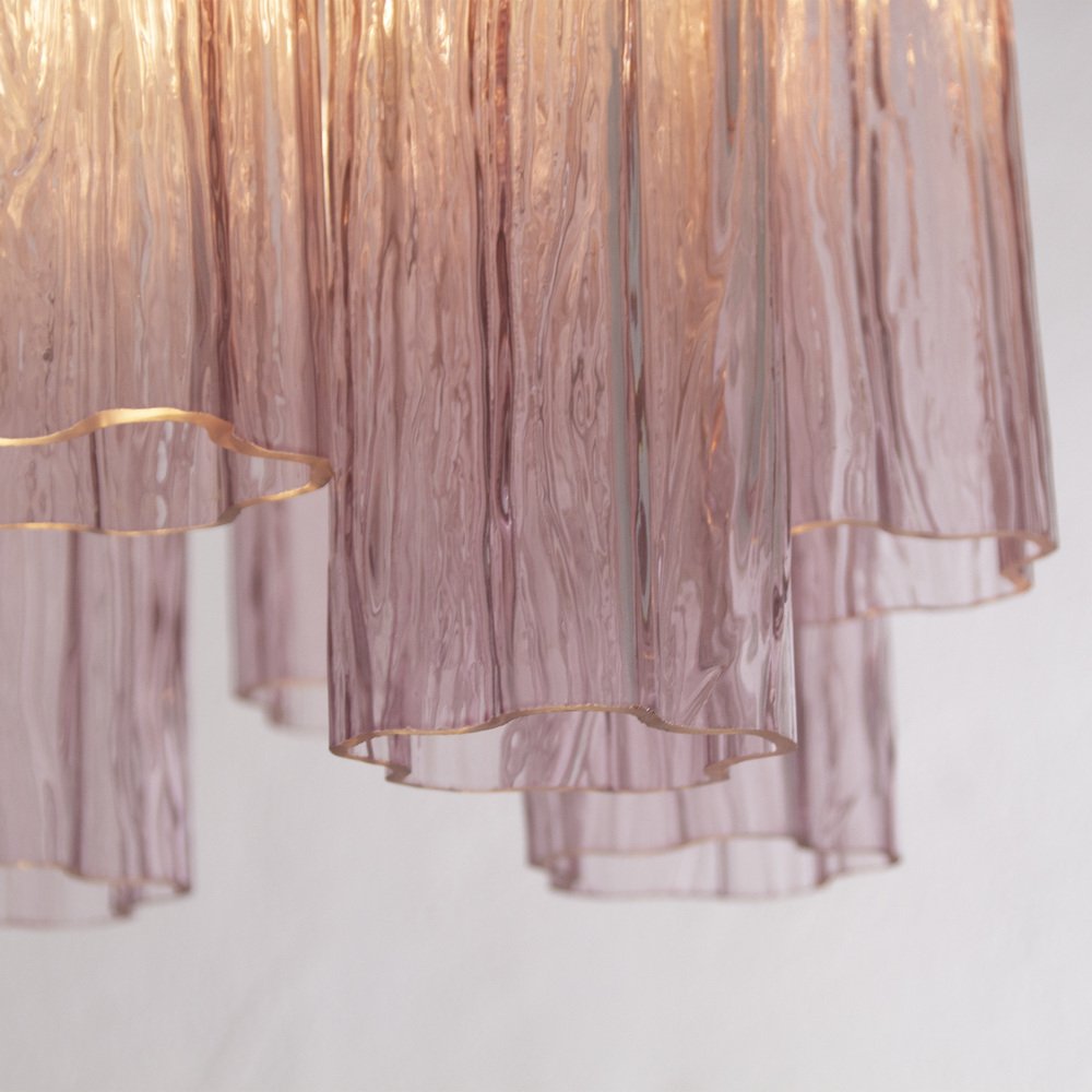 Ceiling Lamp in Glass Trunks Amethyst Color of Murano, 1990s