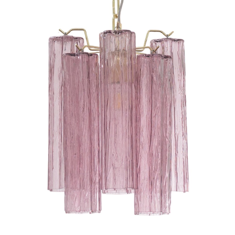 Ceiling Lamp in Glass Trunks Amethyst Color of Murano, 1990s