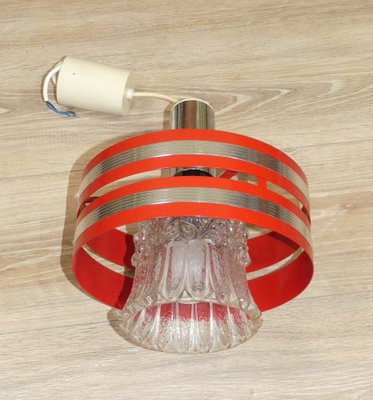 Ceiling Lamp in Metal & Glass, 1970s-AFE-1755684