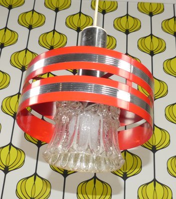 Ceiling Lamp in Metal & Glass, 1970s-AFE-1755684