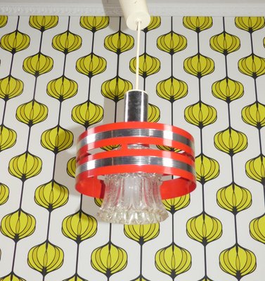 Ceiling Lamp in Metal & Glass, 1970s-AFE-1755684