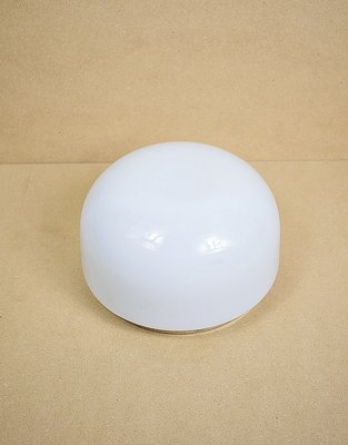 Ceiling Lamp in Milky Opal Glass, 1970s-NXX-2028217